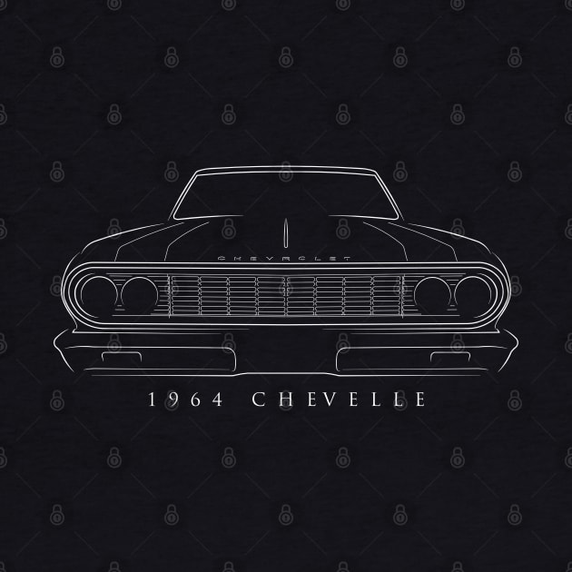 1964 Chevy Chevelle - front stencil, white by mal_photography